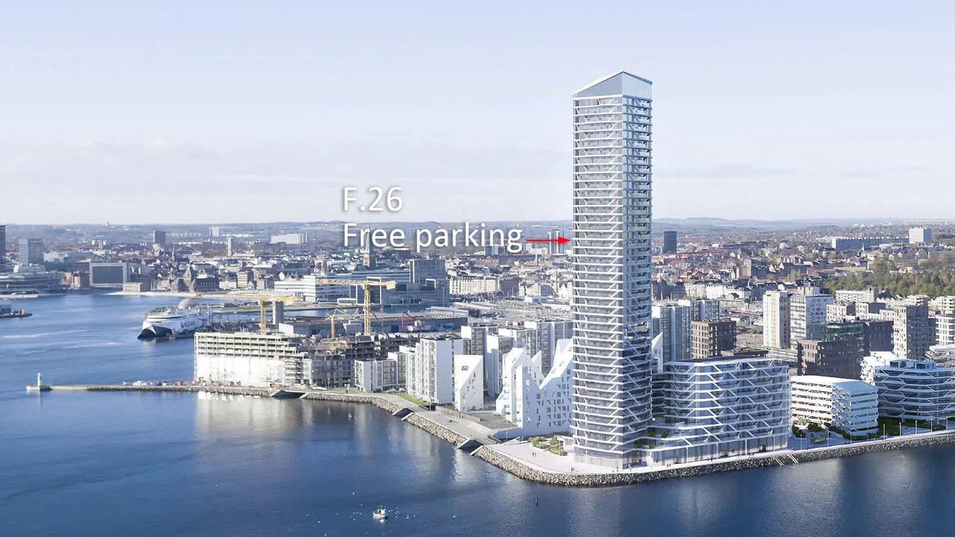 26-Etage Lejlighed Med Utrolig Havudsigt Århus المظهر الخارجي الصورة