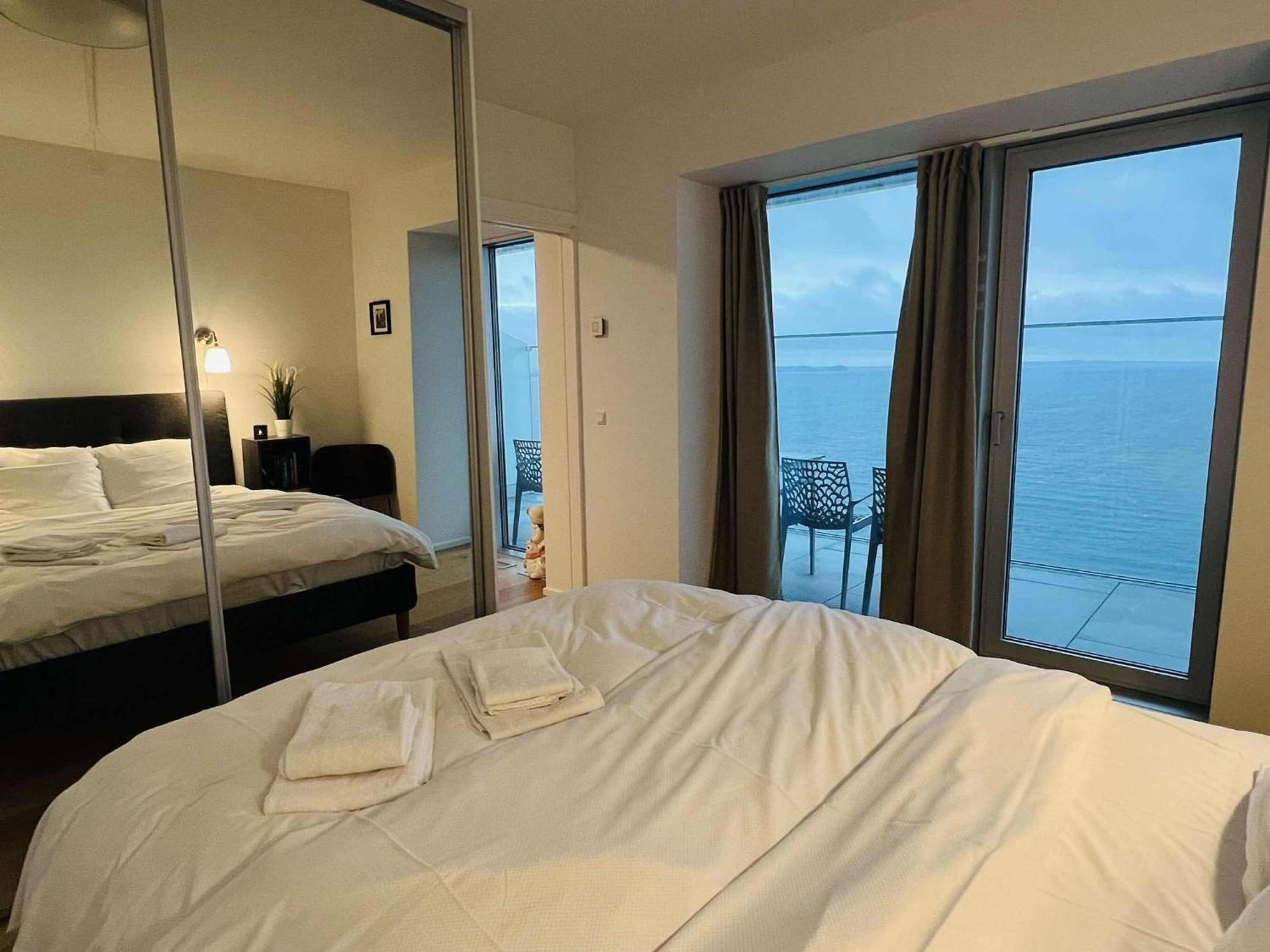 26-Etage Lejlighed Med Utrolig Havudsigt Århus المظهر الخارجي الصورة